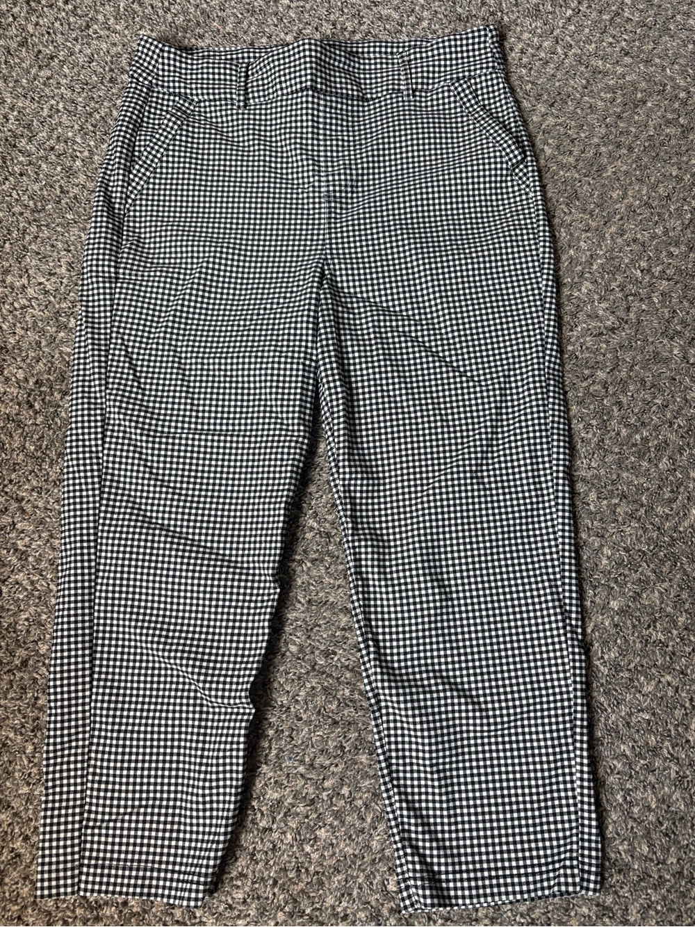 Mario Serrani Black and White Gingham Capri Pants